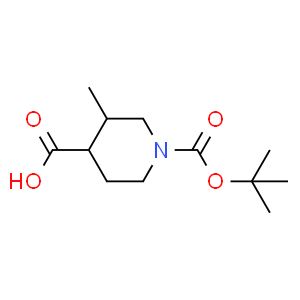 N-BOC-3-METHYL-4-PIPERIDINECARBOXYLIC ACID  Structure