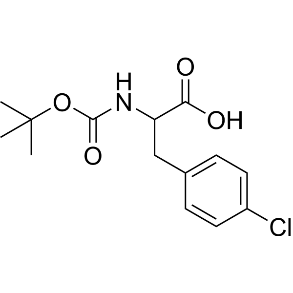 2-((tert-Butoxycarbonyl)amino)-3-(4-chlorophenyl)propanoic acid Structure