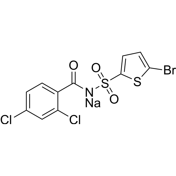 Tasisulam sodium Structure