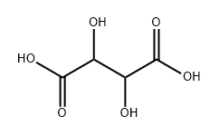 D(-)-Tartaric acid Structure