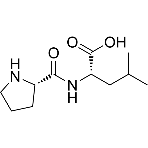 L-Prolyl-L-leucine Structure