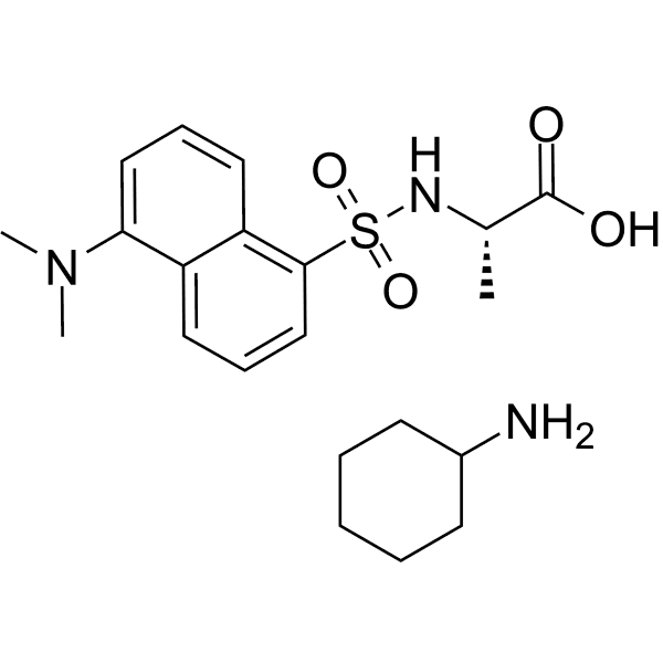 Dansyl-L-alanine cyclohexylammonium salt Structure