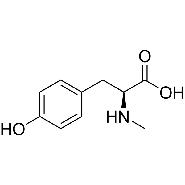 (S)-3-(4-Hydroxyphenyl)-2-(methylamino)propanoic acid Structure