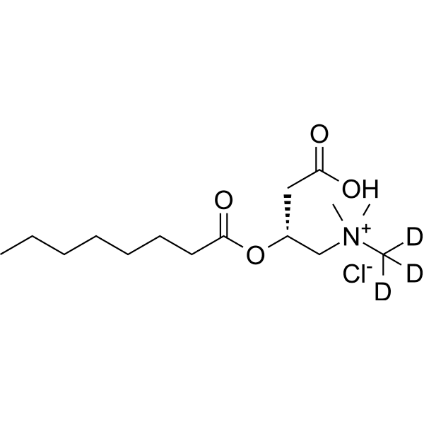 Octanoyl-L-carnitine-d3 chloride Structure