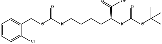 N-Boc-N'-(2-chlorobenzyloxycarbonyl)-L-lysine Structure