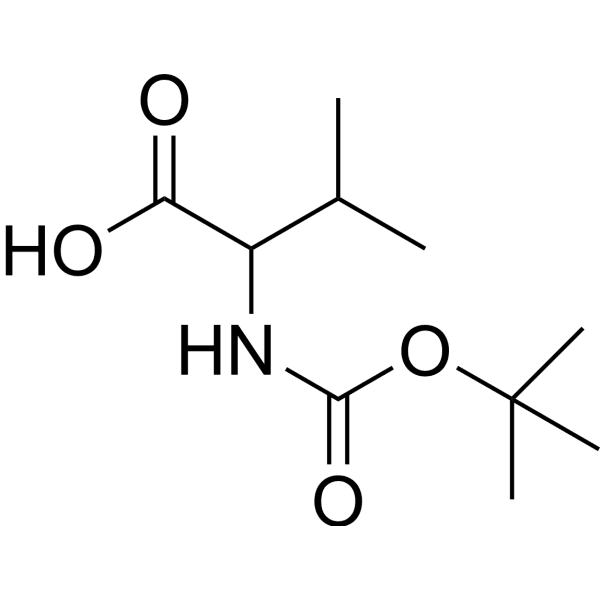 2-((tert-Butoxycarbonyl)amino)-3-methylbutanoic acid Structure
