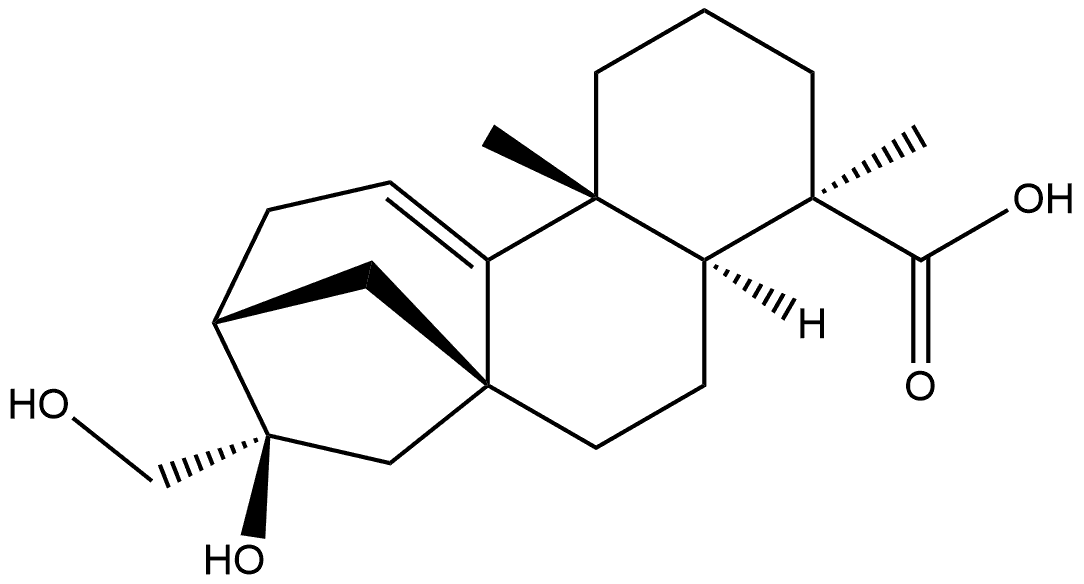 ent-16beta,17-dihydroxy-9(11)-kauren-19-oic acid Structure