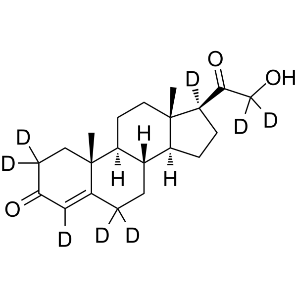 4-Pregnen-21-ol-3, 20-dione-d8 Structure