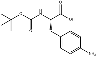 (S)-3-(4-Aminophenyl)-2-((tert-butoxycarbonyl)amino)propanoic acid Structure