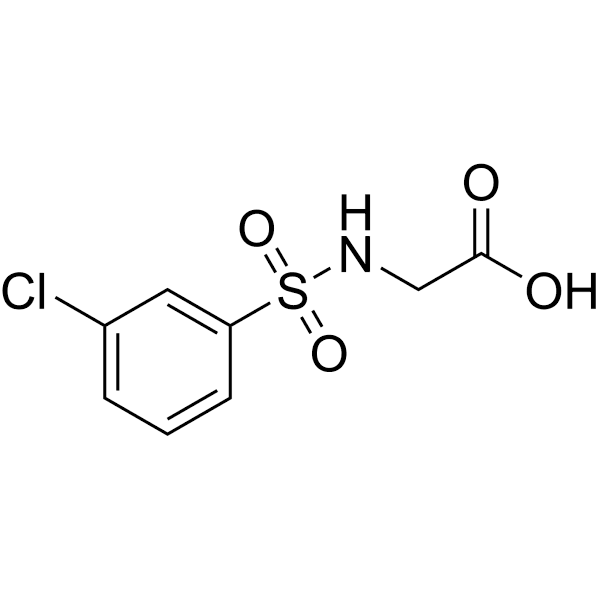 ((3-Chlorophenyl)sulfonyl)glycine Structure
