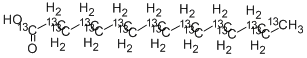 Palmitic acid-13C16 Structure