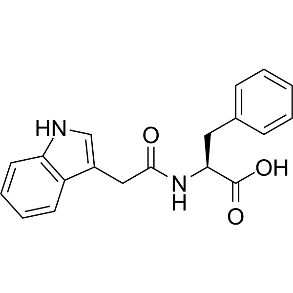 (S)-2-(2-(1H-Indol-3-yl)acetamido)-3-phenylpropanoic acid Structure