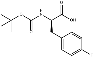 (R)-2-((tert-Butoxycarbonyl)amino)-3-(4-fluorophenyl)propanoic acid Structure