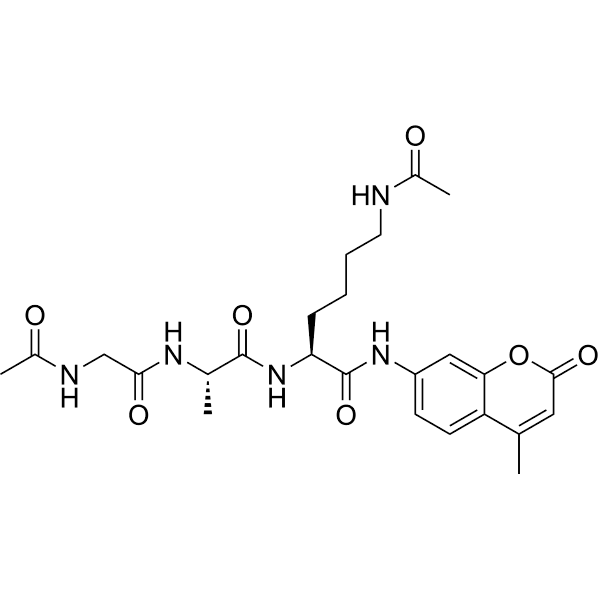 Ac-Gly-Ala-Lys(Ac)-AMC Structure