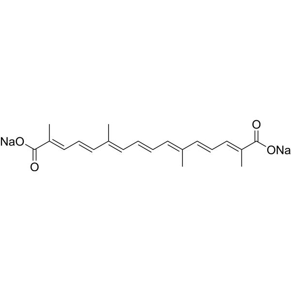 Trans sodium crocetinate Structure