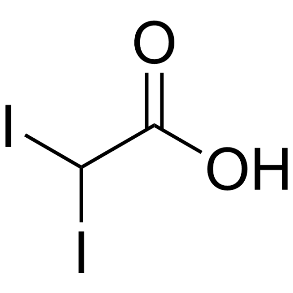 Diiodoacetic acid Structure