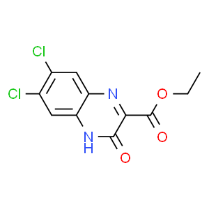 Ethyl 6,7-Dichloro-3,4-dihydro-3-oxo-2-quinoxalinecarboxylate  Structure