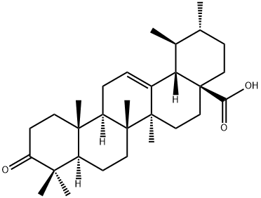 3-oxo-urs-12-en-28-oic acid Structure