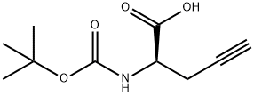 (R)-2-((tert-Butoxycarbonyl)amino)pent-4-ynoic acid Structure