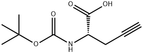 (S)-2-((tert-Butoxycarbonyl)amino)pent-4-ynoic acid Structure