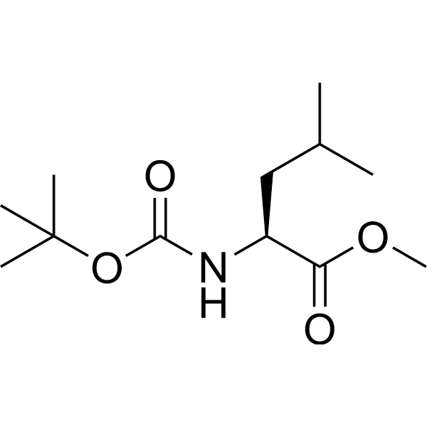 Methyl (tert-butoxycarbonyl)-L-leucinate Structure