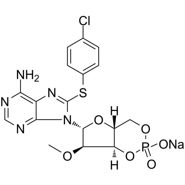 8-CPT-2Me-cAMP sodium  Structure