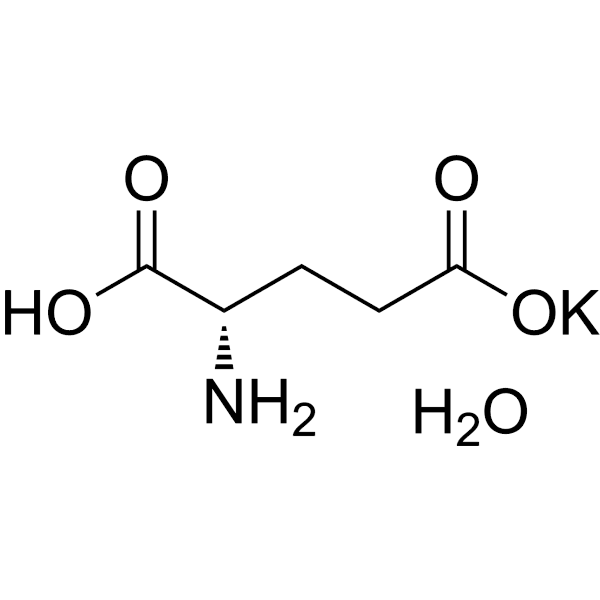 L-Glutamic acid potassium salt monohydrate Structure