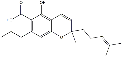 Cannabichromevarinic acid Structure