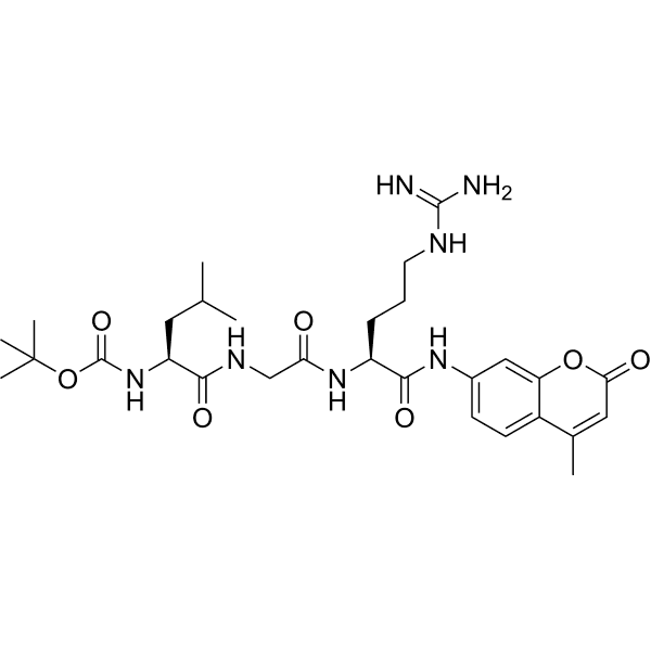 Boc-Leu-Gly-Arg-AMC Structure