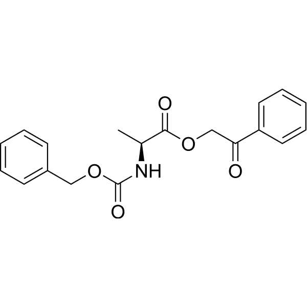 2-Oxo-2-phenylethyl ((benzyloxy)carbonyl)-L-alaninate Structure