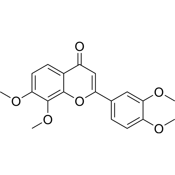 3',4',7,8-Tetramethoxyflavone Structure