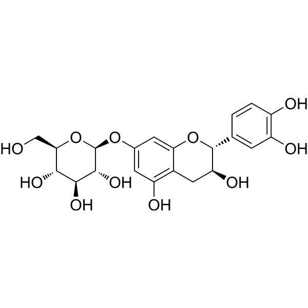 Catechin 7-O-beta-D-glucopyranoside Structure