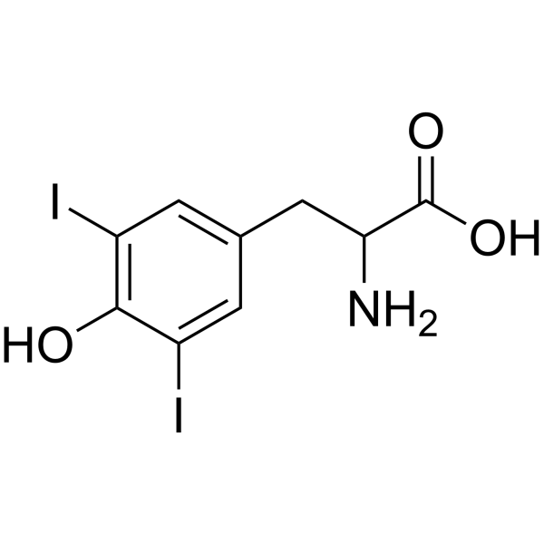 2-Amino-3-(4-hydroxy-3,5-diiodophenyl)propanoic acid Structure