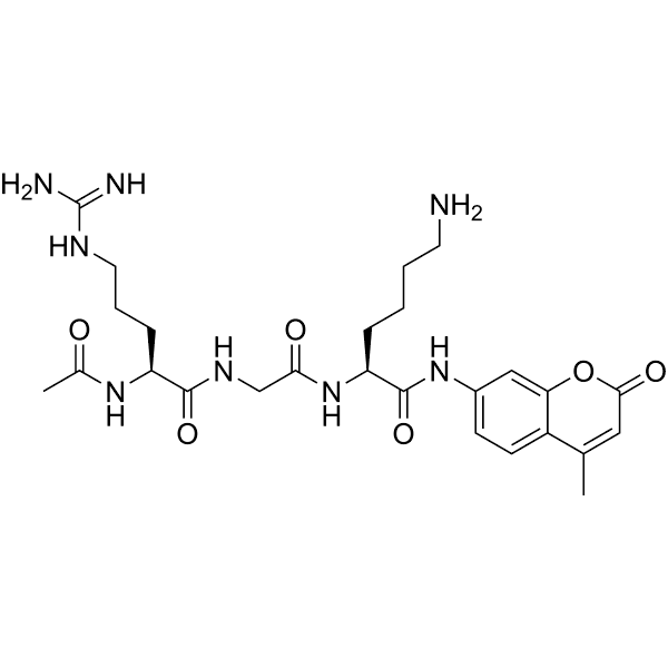 Ac-Arg-Gly-Lys-AMC Structure