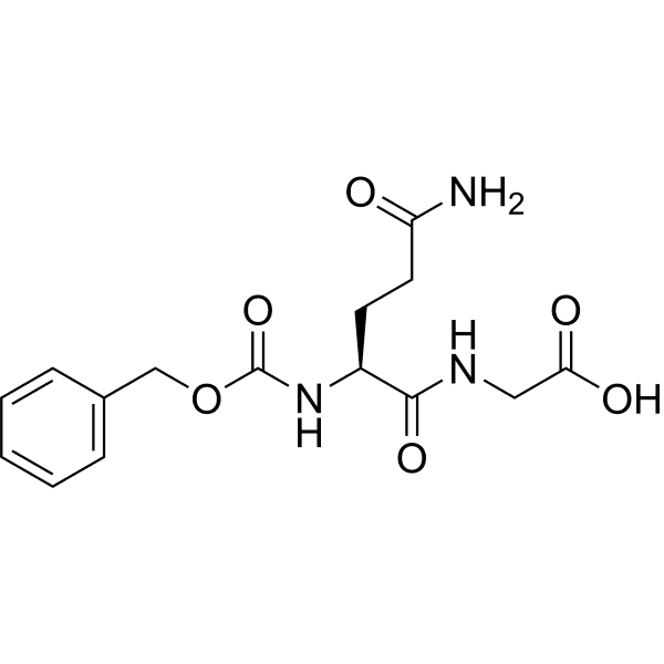 (S)-2-(5-Amino-2-(((benzyloxy)carbonyl)amino)-5-oxopentanamido)acetic acid Structure