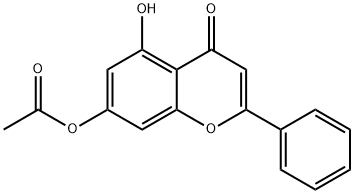 5-Hydroxy-7-acetoxyflavone Structure