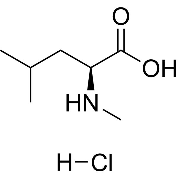 (S)-4-Methyl-2-(methylamino)pentanoic acid hydrochloride Structure