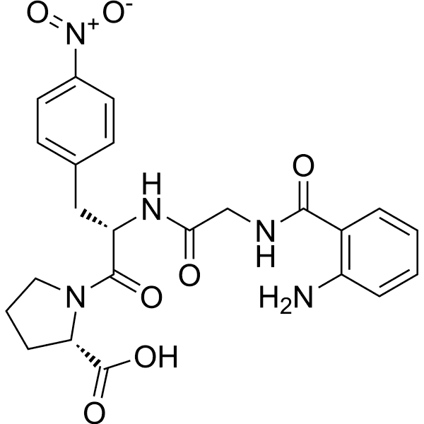 Abz-Gly-p-nitro-Phe-Pro-OH Structure