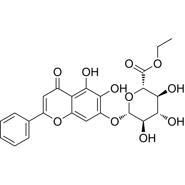 Baicalein 7-O-β-D-ethylglucuronide Structure