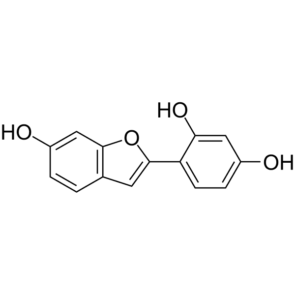 2-(2,4-Dihydroxyphenyl)-6-hydroxybenzofuran Structure