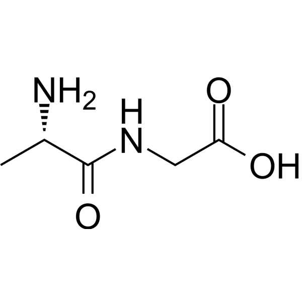(S)-2-(2-Aminopropanamido)acetic acid Structure