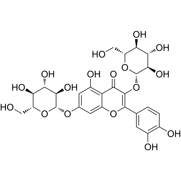 Quercetin 3,7-diglucoside Structure
