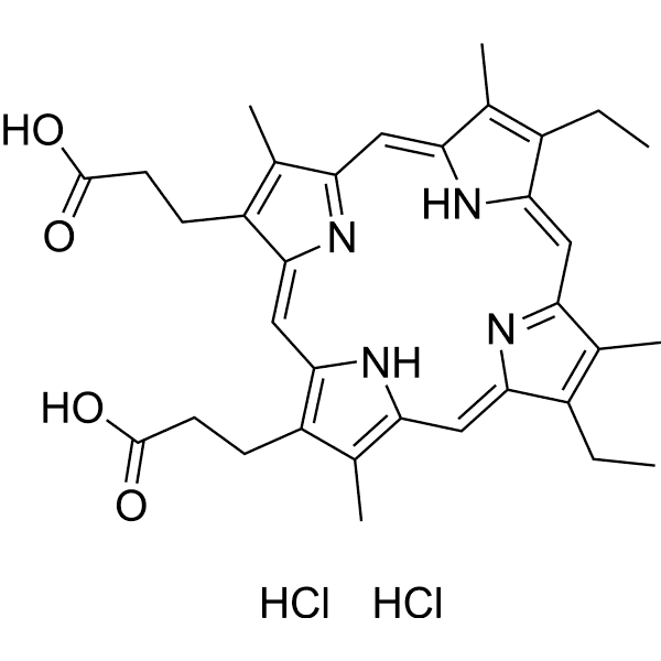 Mesoporphyrin IX dihydrochloride Structure
