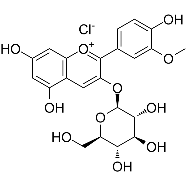 Peonidin 3-O-glucoside chloride Structure