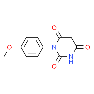 1-(4-methoxyphenyl)pyrimidine-2,4,6(1H,3H,5H)-trione  Structure