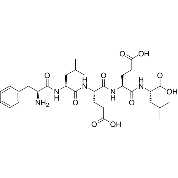 H-Phe-Leu-Glu-Glu-Leu-OH Structure