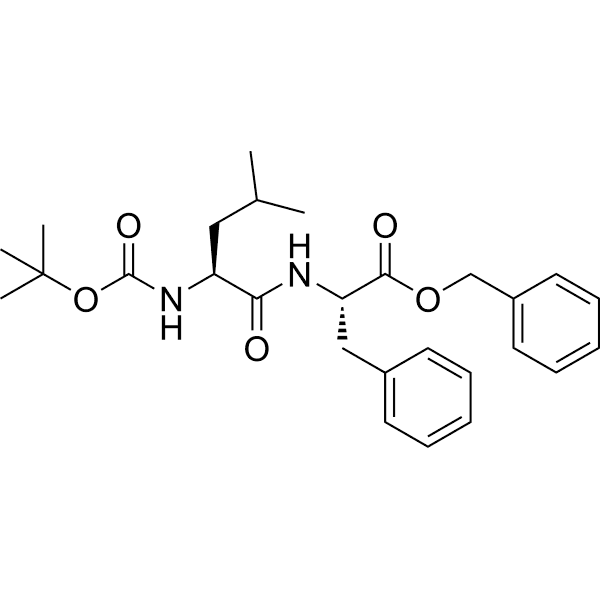benzyl (tert-Butoxycarbonyl)-L-leucyl-L-phenylalaninate Structure