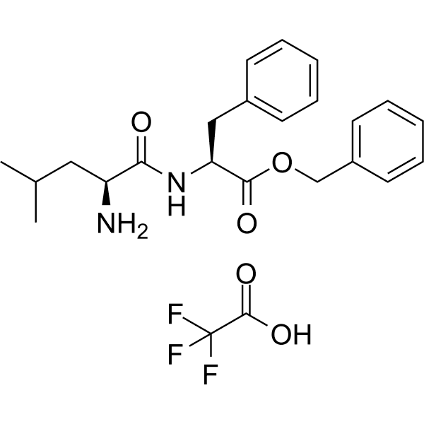 Benzyl L-leucyl-L-phenylalaninate TFA Structure