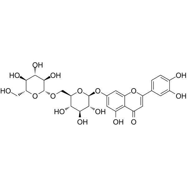 Luteolin-7-O-β-D-glucopyranoside Structure