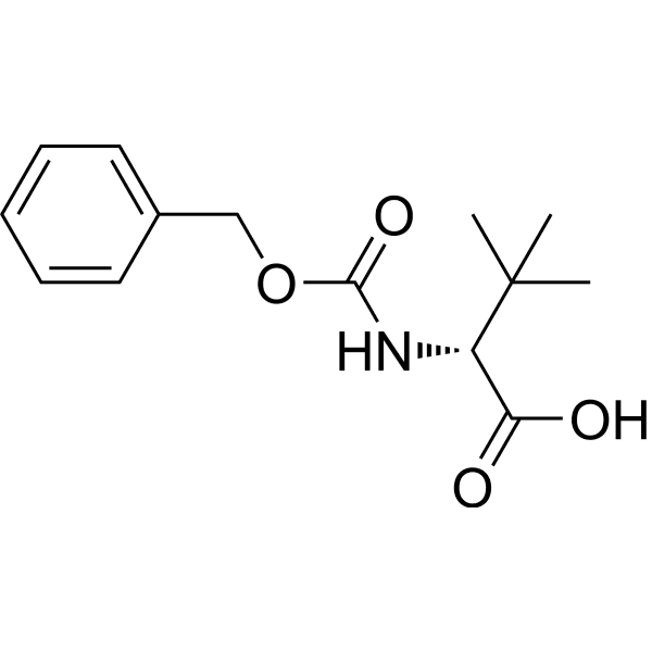 (R)-2-(((Benzyloxy)carbonyl)amino)-3, 3-dimethylbutanoic acid Structure
